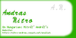 andras mitro business card